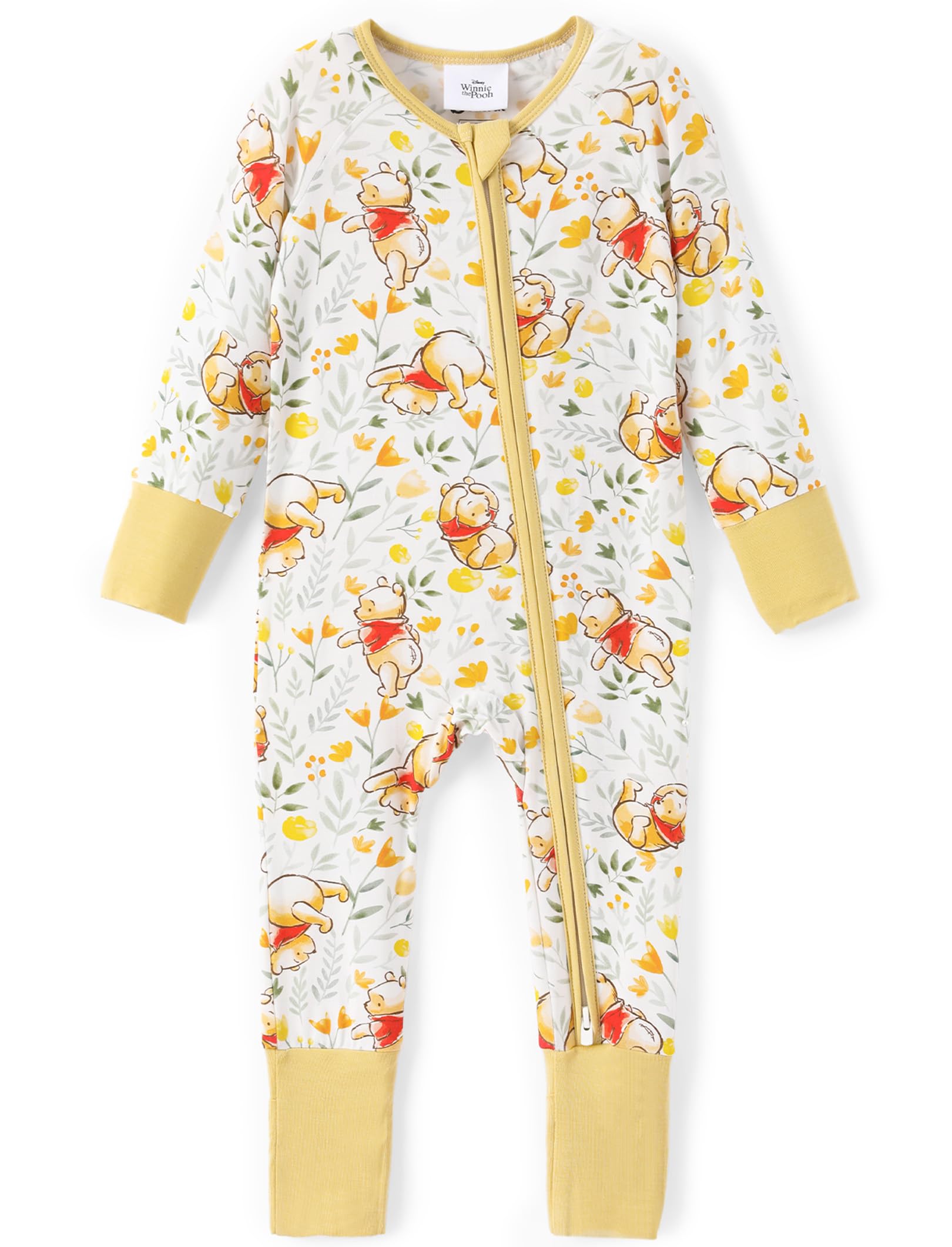 Disney Baby Viscose Made from Bamboo 2-Way Zipper Footie Outfit NB to Inf