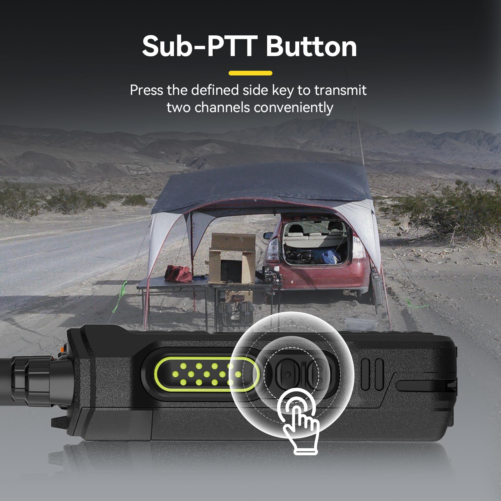 Retevis Ailunce HA1UV Ham Radio, Dwupasmowy, Dwukierunkowy, Wodoodporny IP67, Akumulator 2800 mAh, ładowalny przez USB-C Radiotelefon Amatorski do Ratownictwa, Wydarzenie Amatorskie w pliku (2 Szt.)