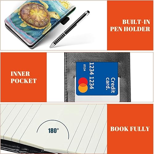 Miniatura 111 de Juego de 4 soportes para bloc de notas de tamaño de bolsillo, de piel sintética, mini bloc de notas con 2 bloc de notas pequeños y lápiz capacitivo