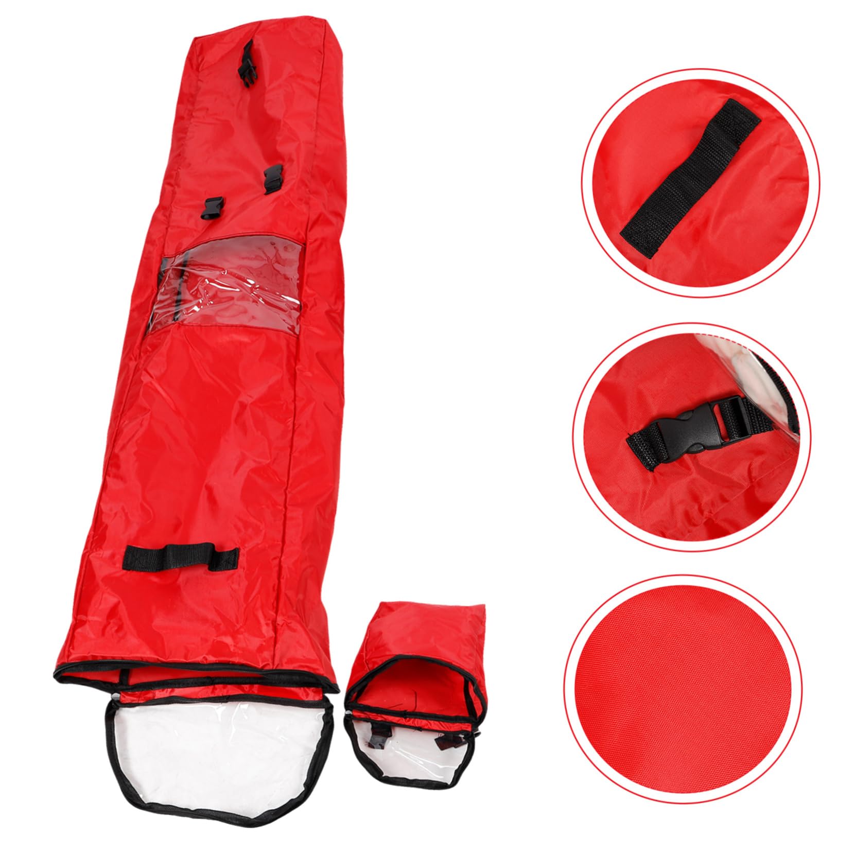 LABRIMP Weihnachtlicher Geschenkpapier Organizer aus Oxford Faltbare Aufbewahrungstasche für Geschenkpapierrollen Praktische und Platzsparende Lösung für Weihnachten mit Verstärktem und
