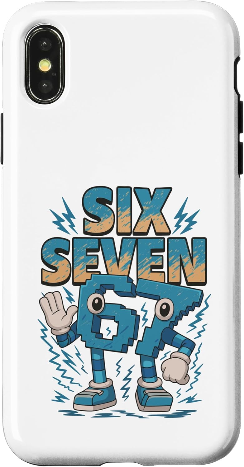Kids Meme 67 Six Seven 6 7 Italian Brainrot Case for iPhone 15