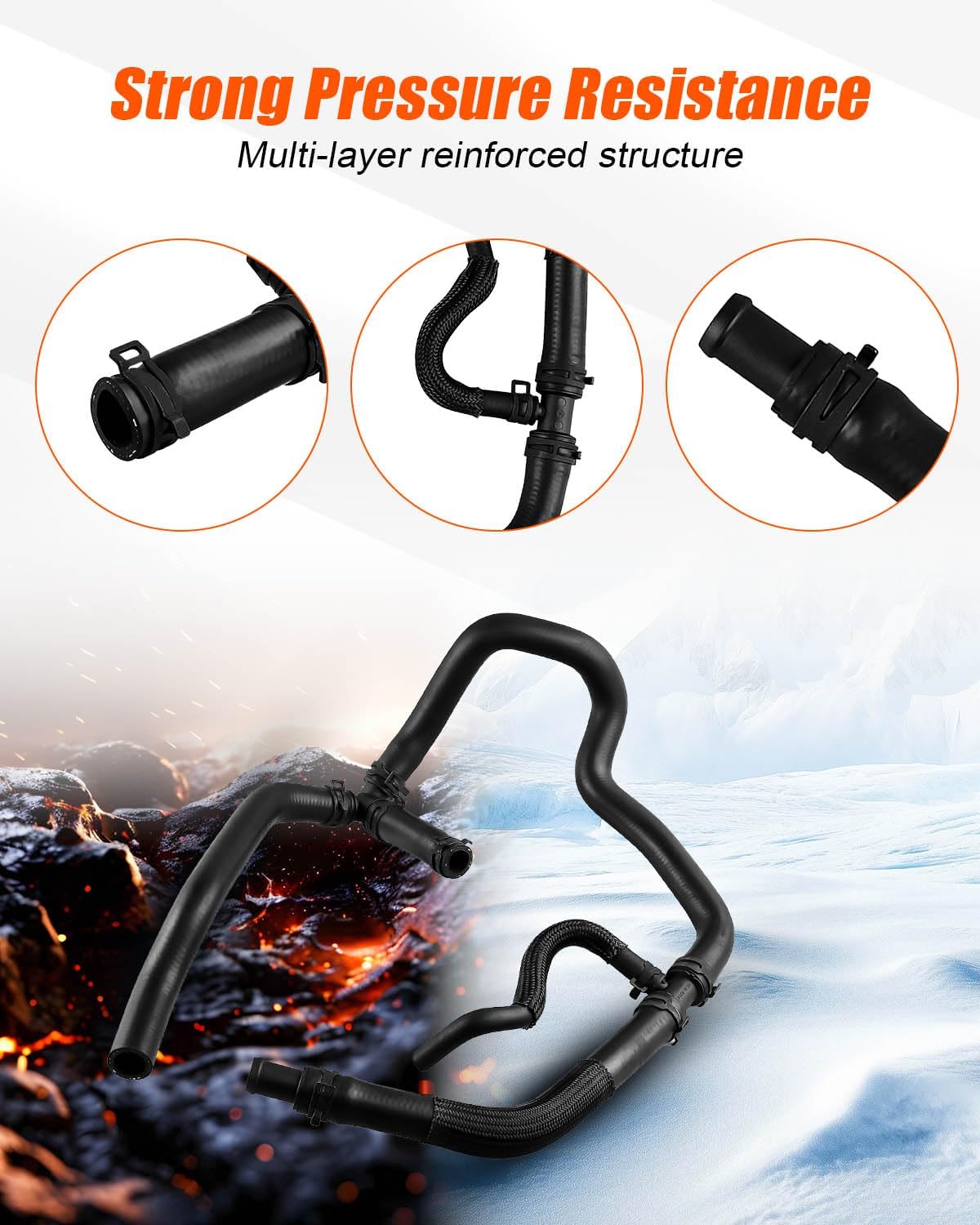 HVACヒーターホースアセンブリ DG9Z-18472-AA、フォードフュージョン2.5L 2013-2020、ヒーターホース交換用 DG9Z-18472-AA HVACヒーターホースアセンブリ 交換用 KH-815 DG9Z-18472-AA フォード フュージョ