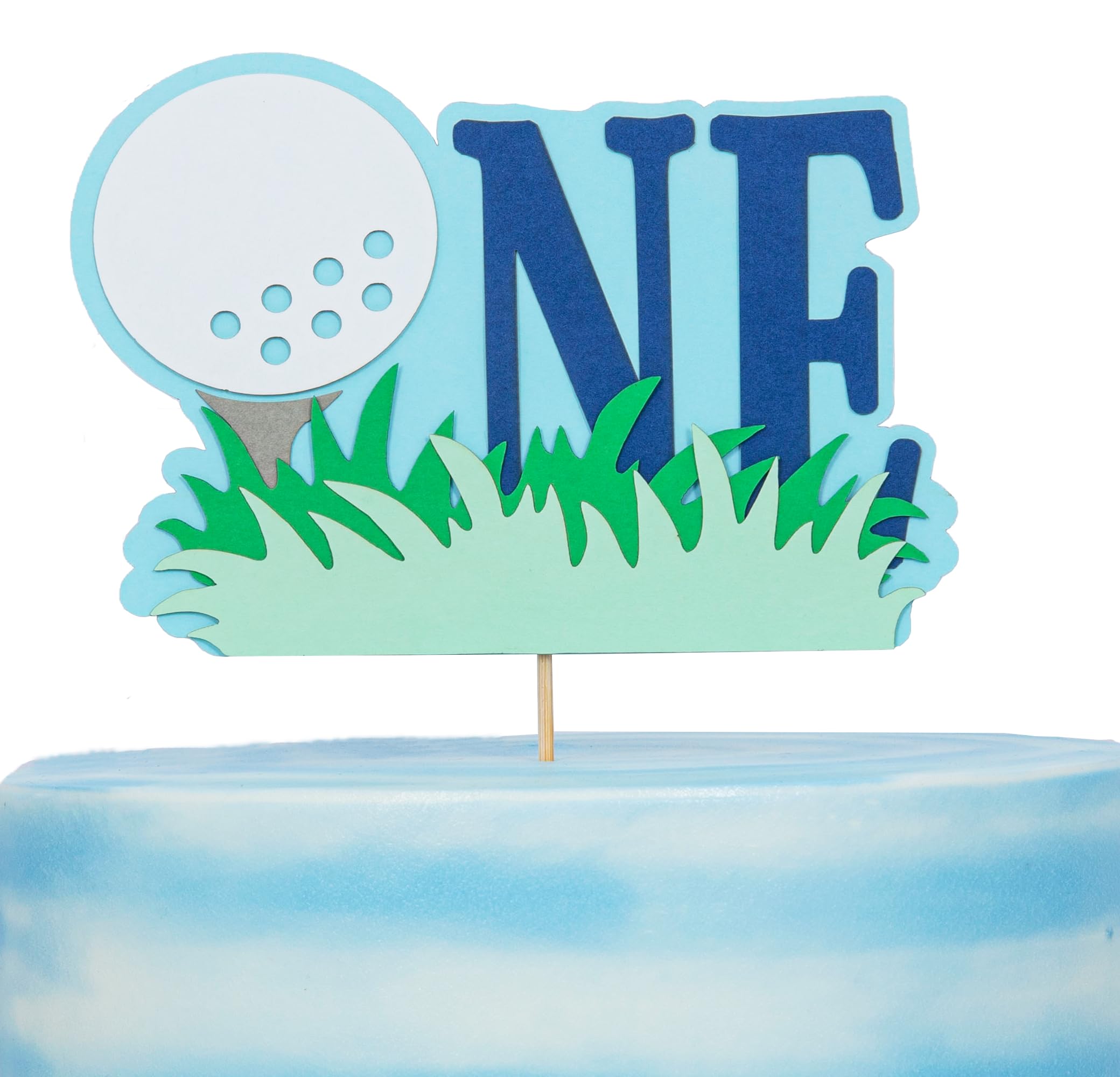 Hole in One Golf Topper, 1st Birthday Decor, Masters/Sport Themed Party Supplies, One Hole Year Cake Topper, Golfer Fans Photo Props
