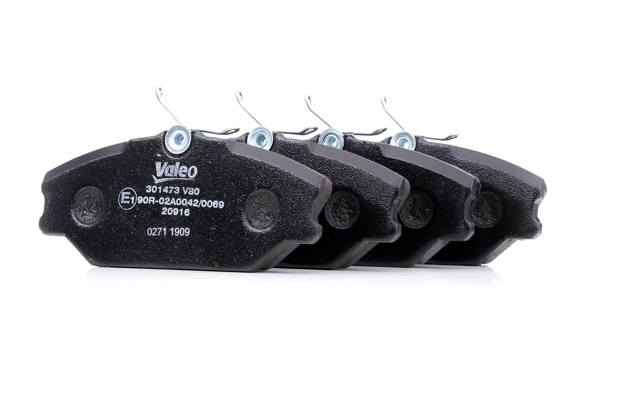 VALEO - Brake pads First - 301473 - Set of 4 pads - Front axle - Fully equipped with mounted accessories