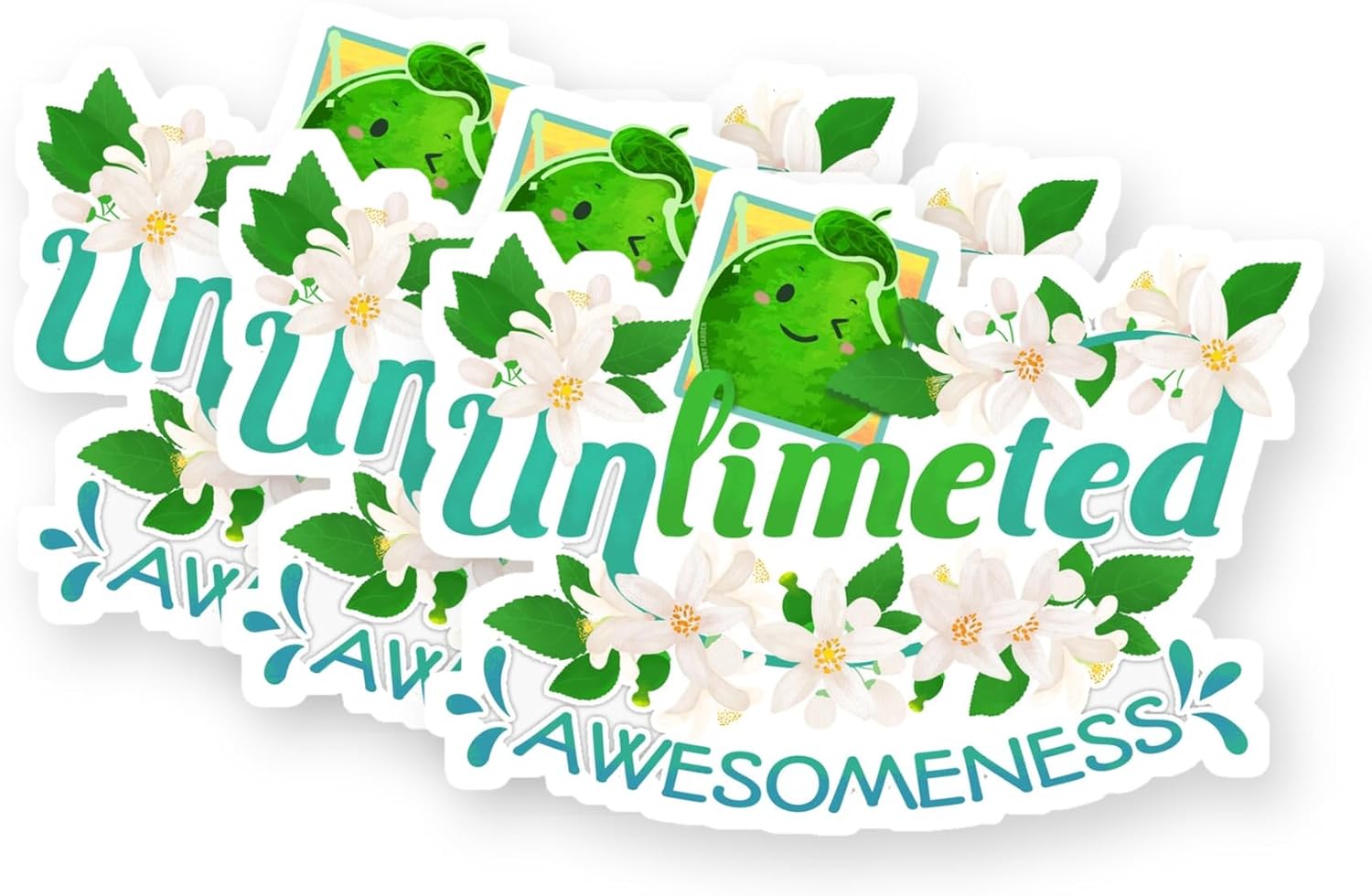 Unlimeted Awesomeness - Punny Garden Vinyl Stickers 3 Pack 3 Inch
