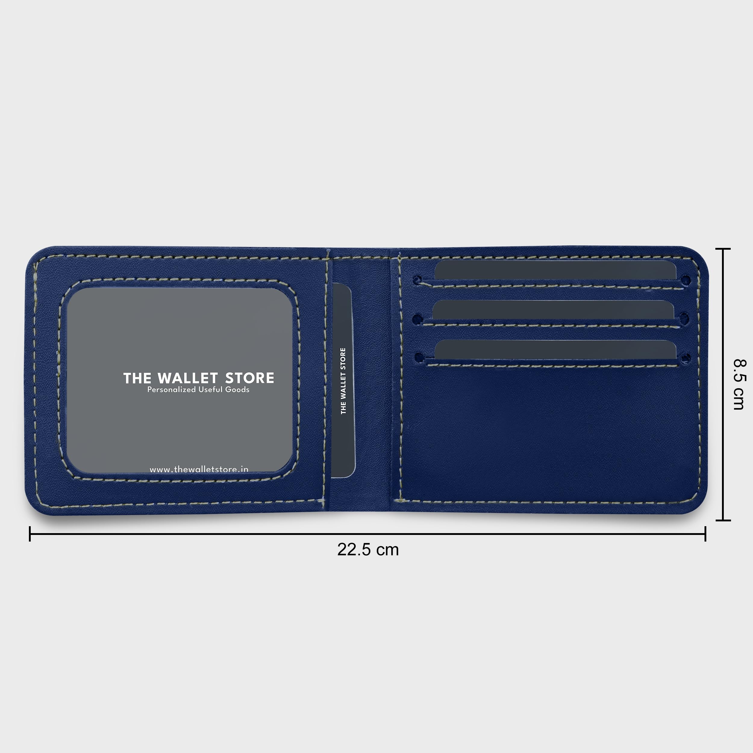 The Wallet Store Vegan Leather Wallet For Men - Blue
