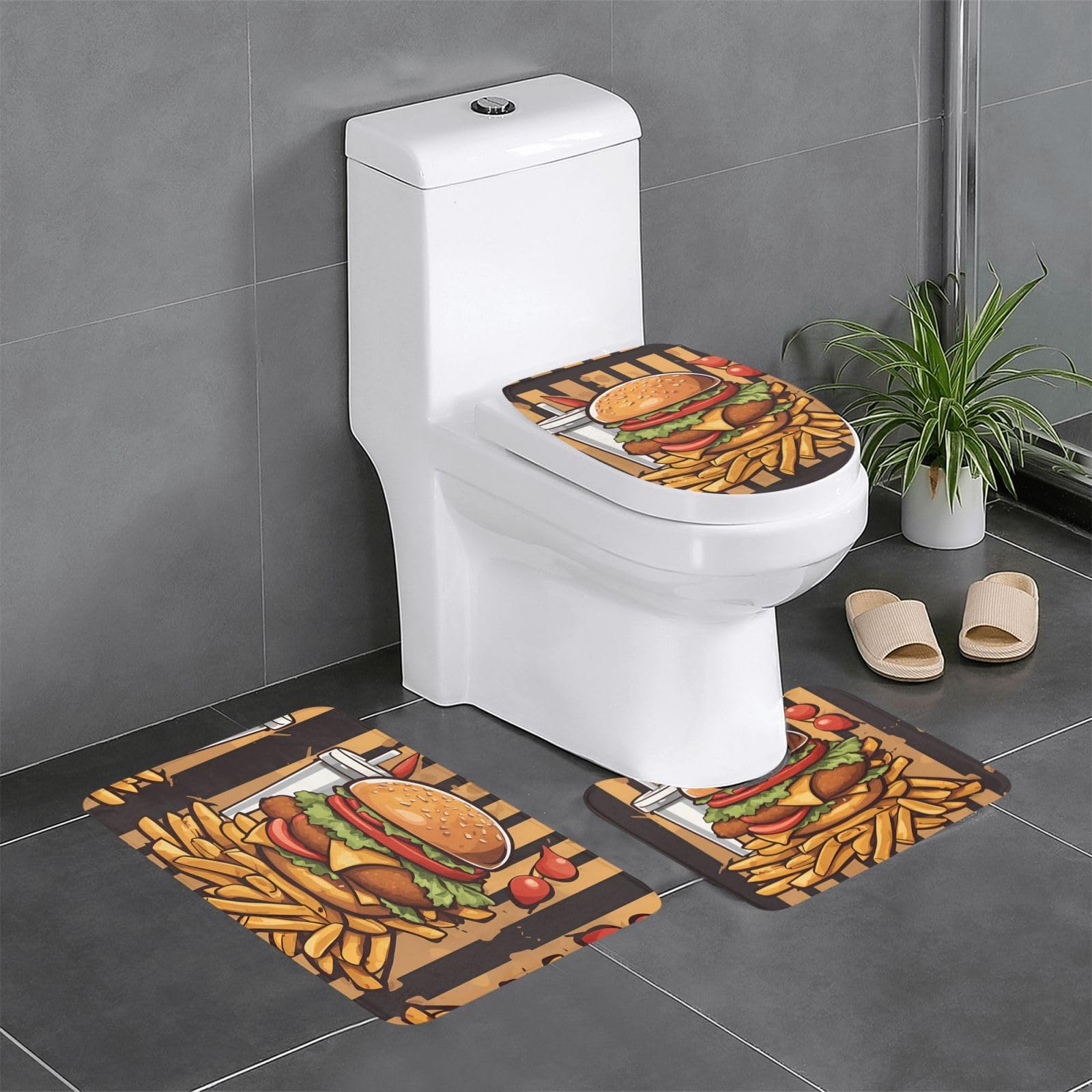 Tapis de salle de bain antidérapants lot de 3 grand format
