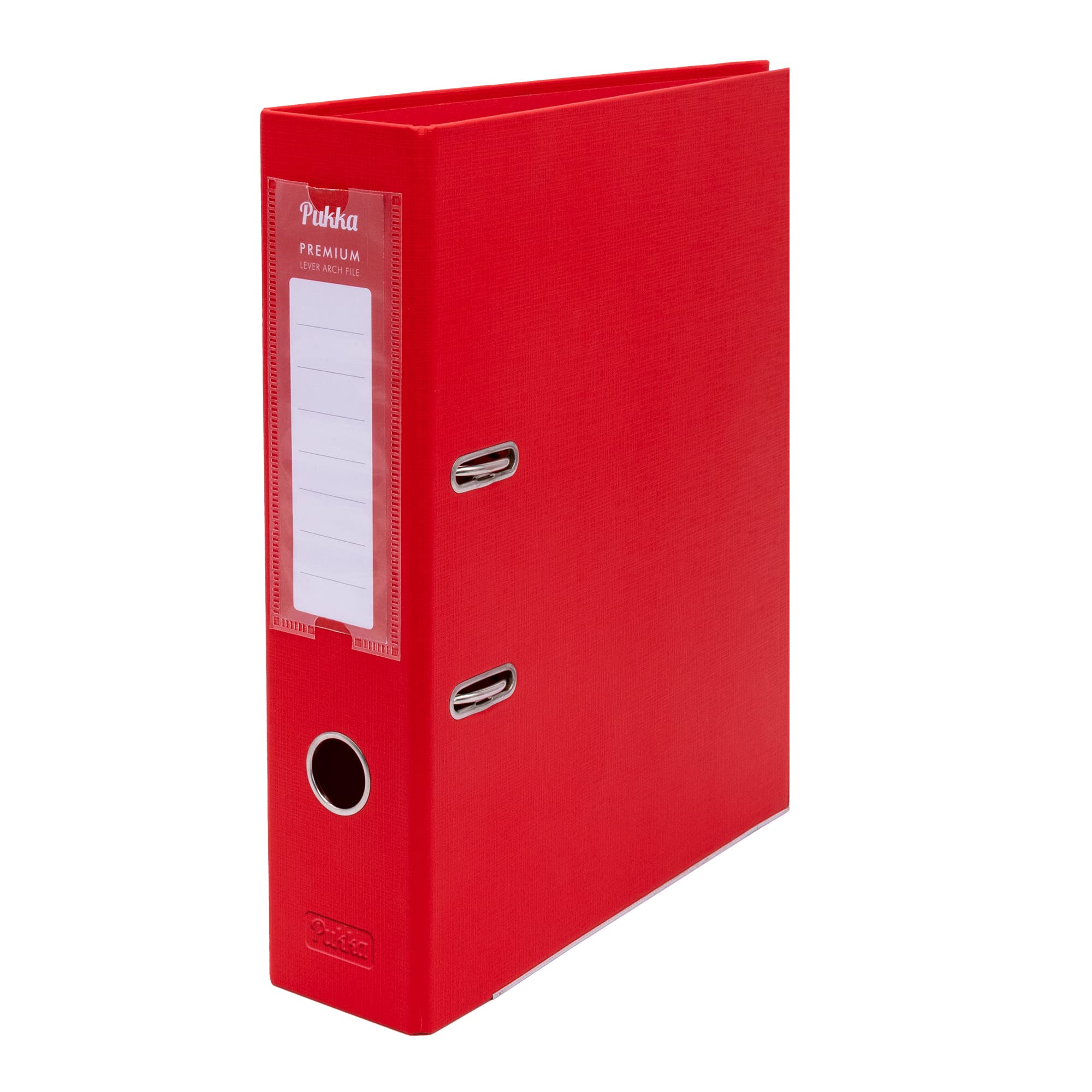 Pukka Pad, Premium Lever Arch File – 5 Pack of 2-Ring Binder Portfolios for Work or Home Paperwork Organisation - 32 x 28cm - Red