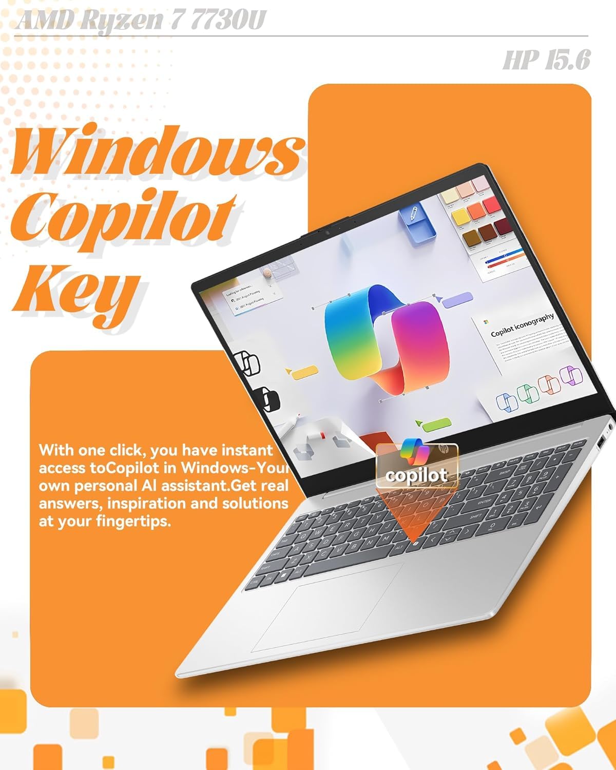 HP 15.6” Laptop | 2026 Edition | 16GB RAM | 256GB SSD | Intel Processor | FHD 1080p | Windows 11 | Wi-Fi 6 & Ethernet | Full-Size Keyboard | Long Battery Life — view 3
