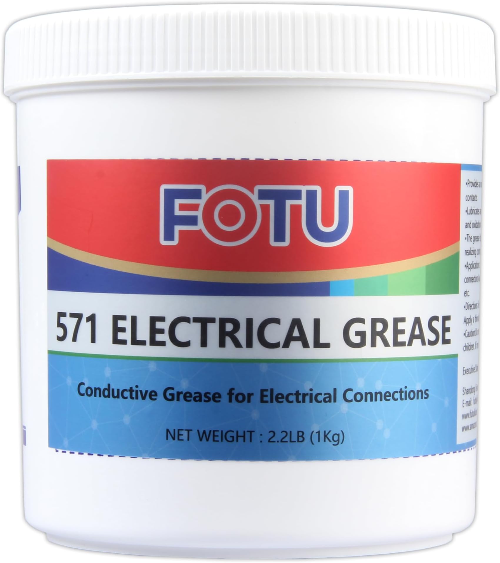 FOTU 571 Electrical Contact Grease,Conductive Grease Electrical Connections, Prevent Wiring and Other Electrical Connections Against Salt, Dirt, and Corrosion (1-Pack, 1 Kg)