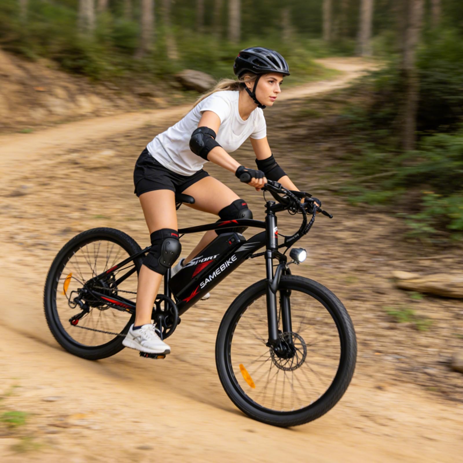 SAMEBIKE Bicicleta Eléctrica 24" eBike para Commuting con 250W Motor 36V y 13Ah batería extraíble Bicicleta eléctrica Adulto autonomía de 90km Velocidad máxima de 25 km/h E Bike para Viajeros Urbanos