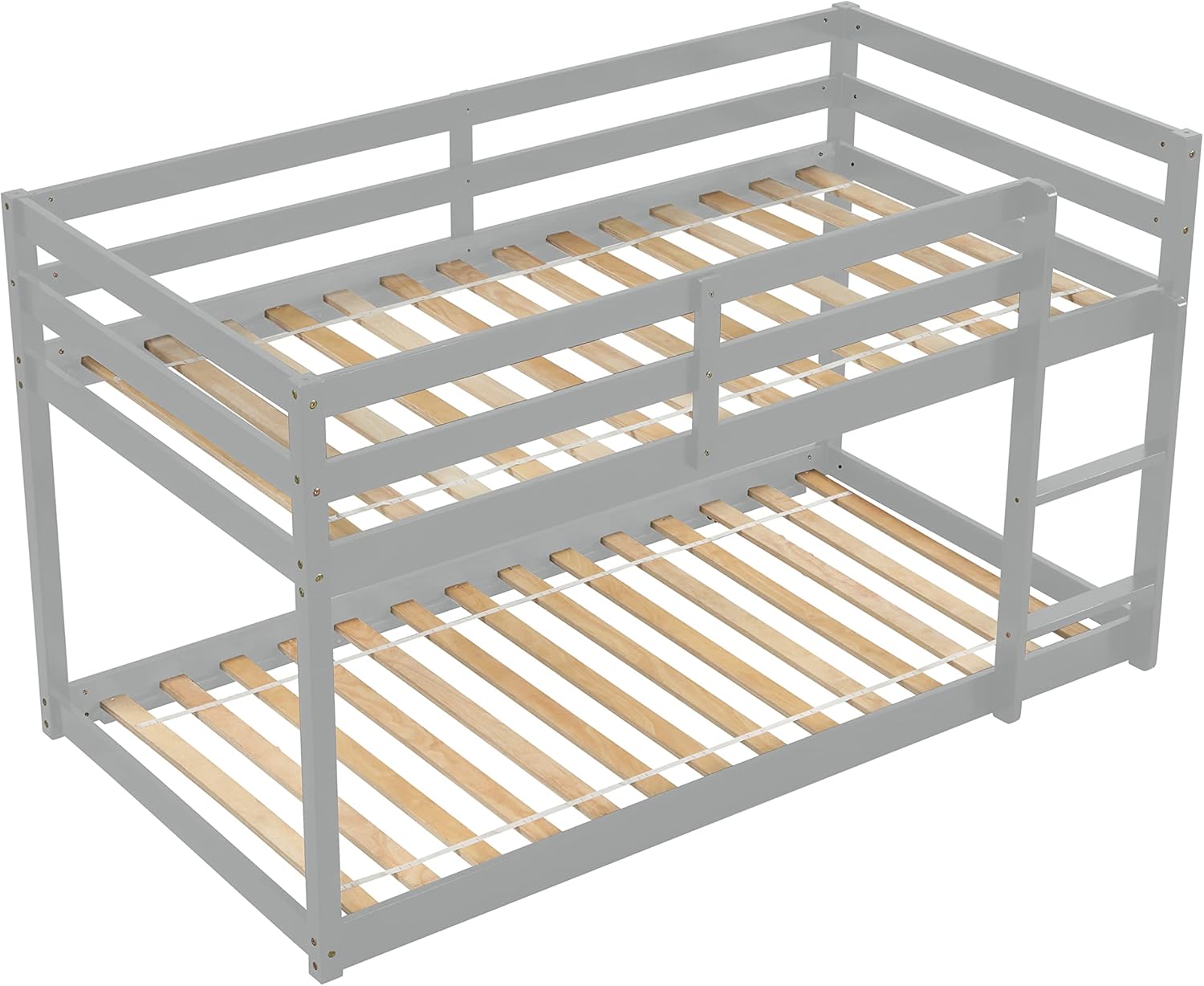 Buy Low Kids Bunk Beds, Wood Twin Over Twin Floor Bunk Bed Frame with