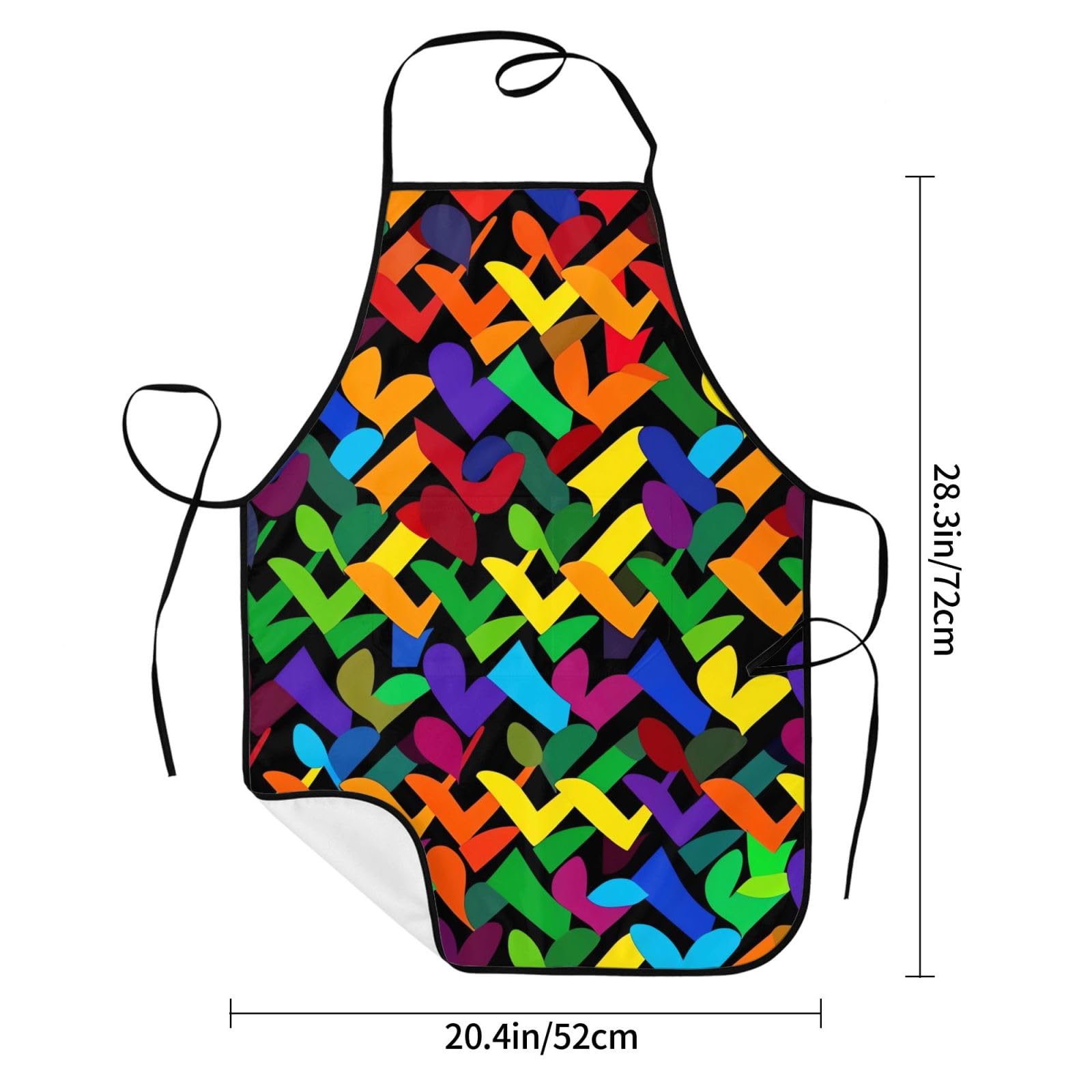 Tabliers arc-en-ciel Gay Pride pour femmes et hommes, imperméables et ajustables, avec 2 poches, doux et résistants, pour la cuisine, la pâtisserie, la peinture, le jardinage et le soin du corps.