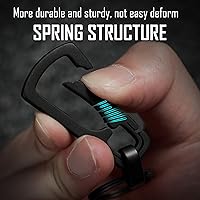 Vista 6 de Llavero con mosquetón de titanio KeyUnity, organizador EDC de liberación rápida con llavero