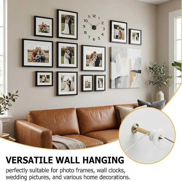 Teasteam Clous pour Tableaux Muraux, 20 pièces Crochets Muraux Invisibles, Accroche Tableau Sans Percer, Crochets pour Accrocher Des Photos, Clous à Tableau. - 4