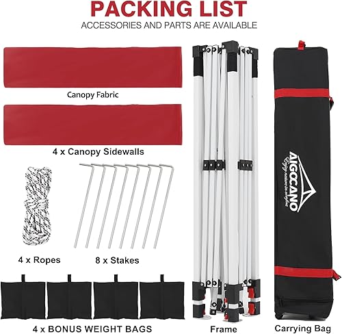 Miniatura 4 de Tienda de campaña desplegable con 4 paredes laterales, glorieta de cúpula de lujo de 10 x 10 pies para fiestas al aire libre, jardín y patio con