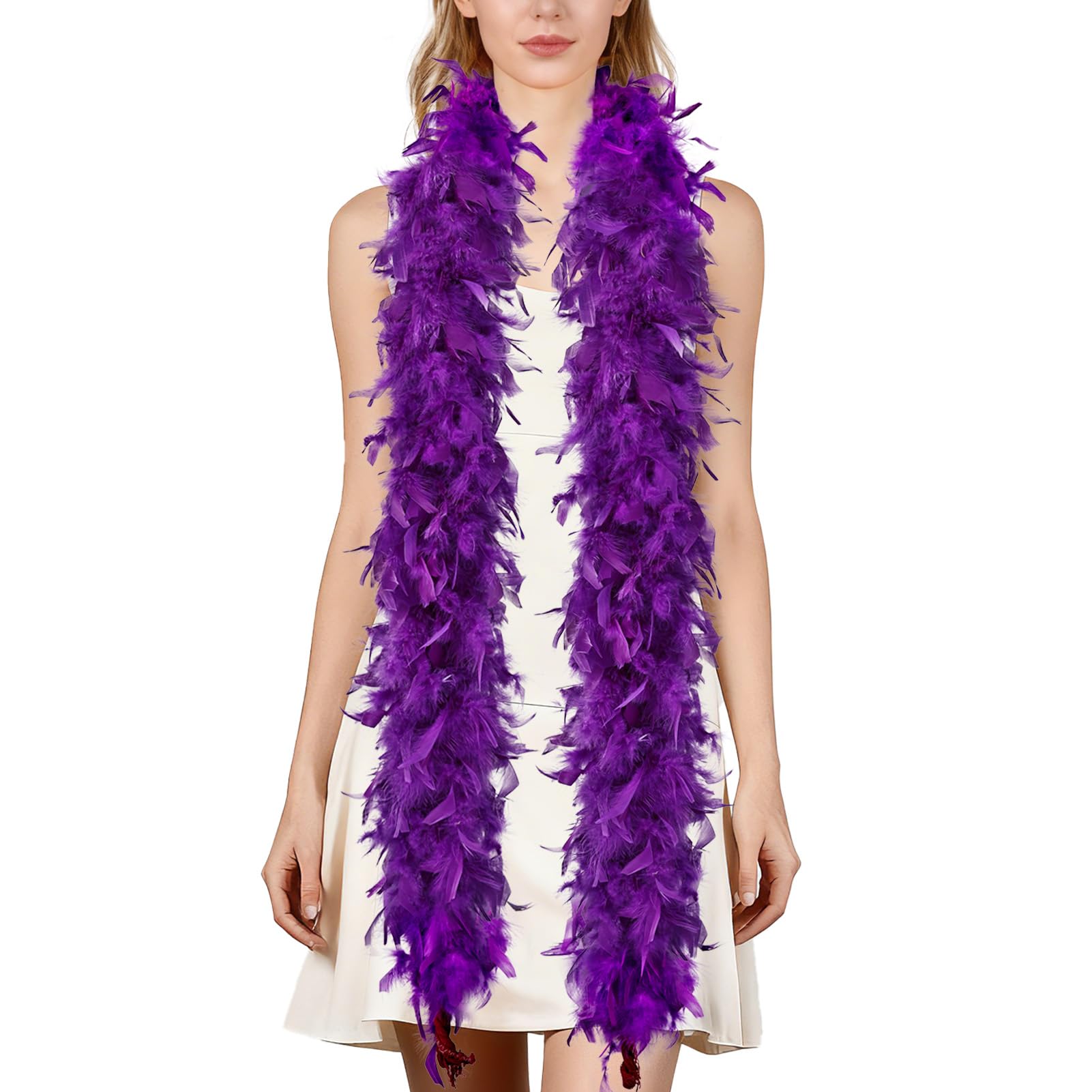 THARAHT 19 Color- 40/60g 2Yard Chandelle Feather Boa Dancing Wedding Party Halloween Costume Decoration Feathers boa