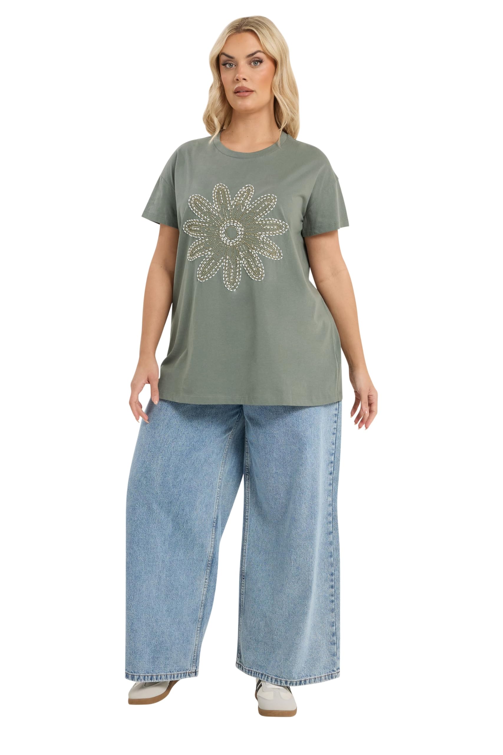 Yours - Women's T-Shirt - Cotton - Green - Size 30-32