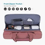 MOSISO 360 Sac d'ordinateur portable de protection 15.6 sac d'ordinateur de 15-16 pouces compatible avec MacBook Air 15 inch/Pro 16 de pouce, HP,Dell,Lenovo,Asus,Notebook, étui de port d'ordinateurs portables avec sangle et poignée, Rose poussiéreuse