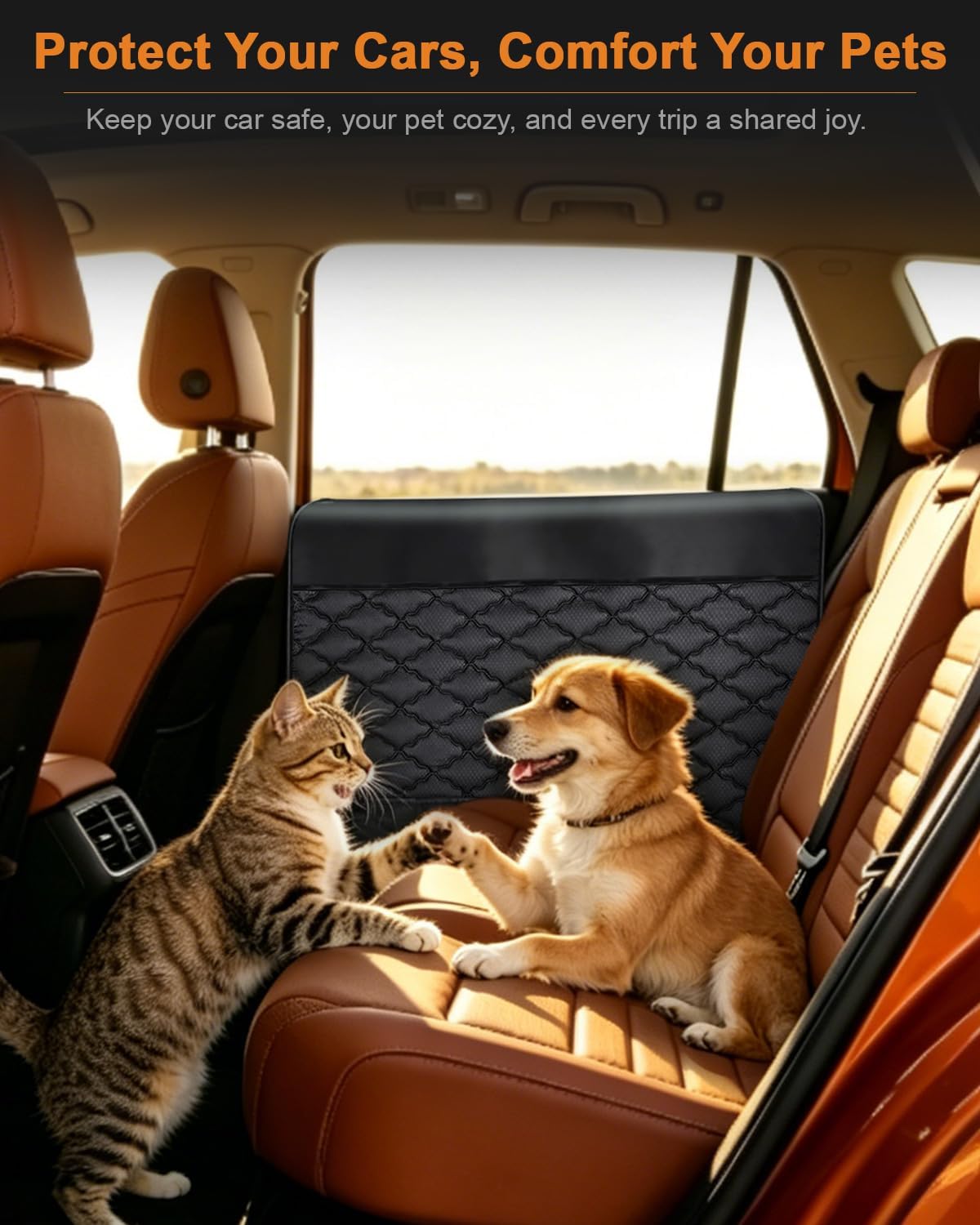 Dog Car Door Protector - 20% Larger Design for Trucks & Large SUVs, 2 Packs Thickened Waterproof Door Panel Covers, Protects from Dog Scratching