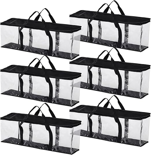 Fasmov 6 Pack DVD Storage Bags Hold up to 240 DVDs (40 Each Bag), Water Resistant
