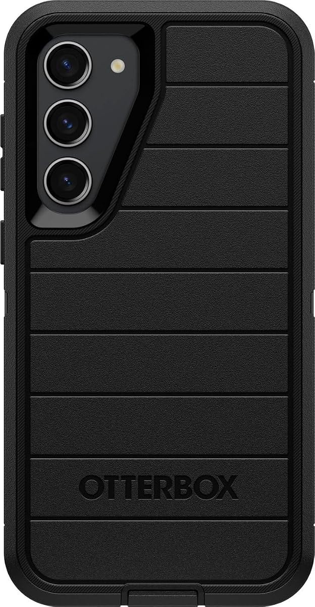 OtterBox Galaxy S23+ (solamente) - Estuche Defender Series - Negro, resistente y duradero - con protección de puerto - Solo estuche - Protección de defensa microbiana - Embalaje no minorista