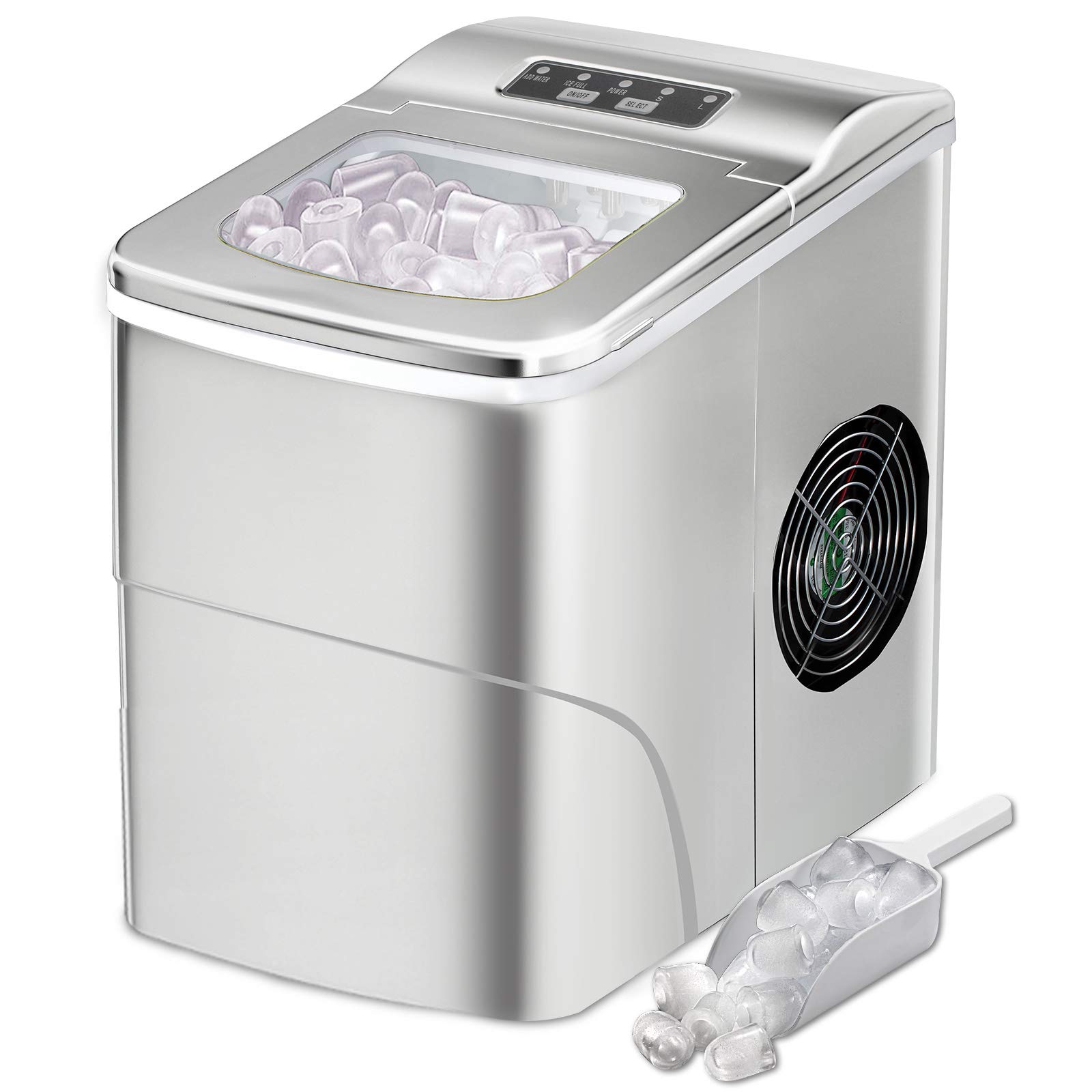 AGLUCKY Counter top Ice Maker Machine Compact Automatic Ice Maker 9 Cu | amzdealz