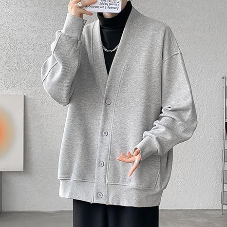 [ODFMCE] カーディガン メンズ 秋冬 裏起毛 無地 ⅴネック おしゃれ Amazon | [ODFMCE] カーディガン メンズ 秋 vネック 無地 おしゃれ