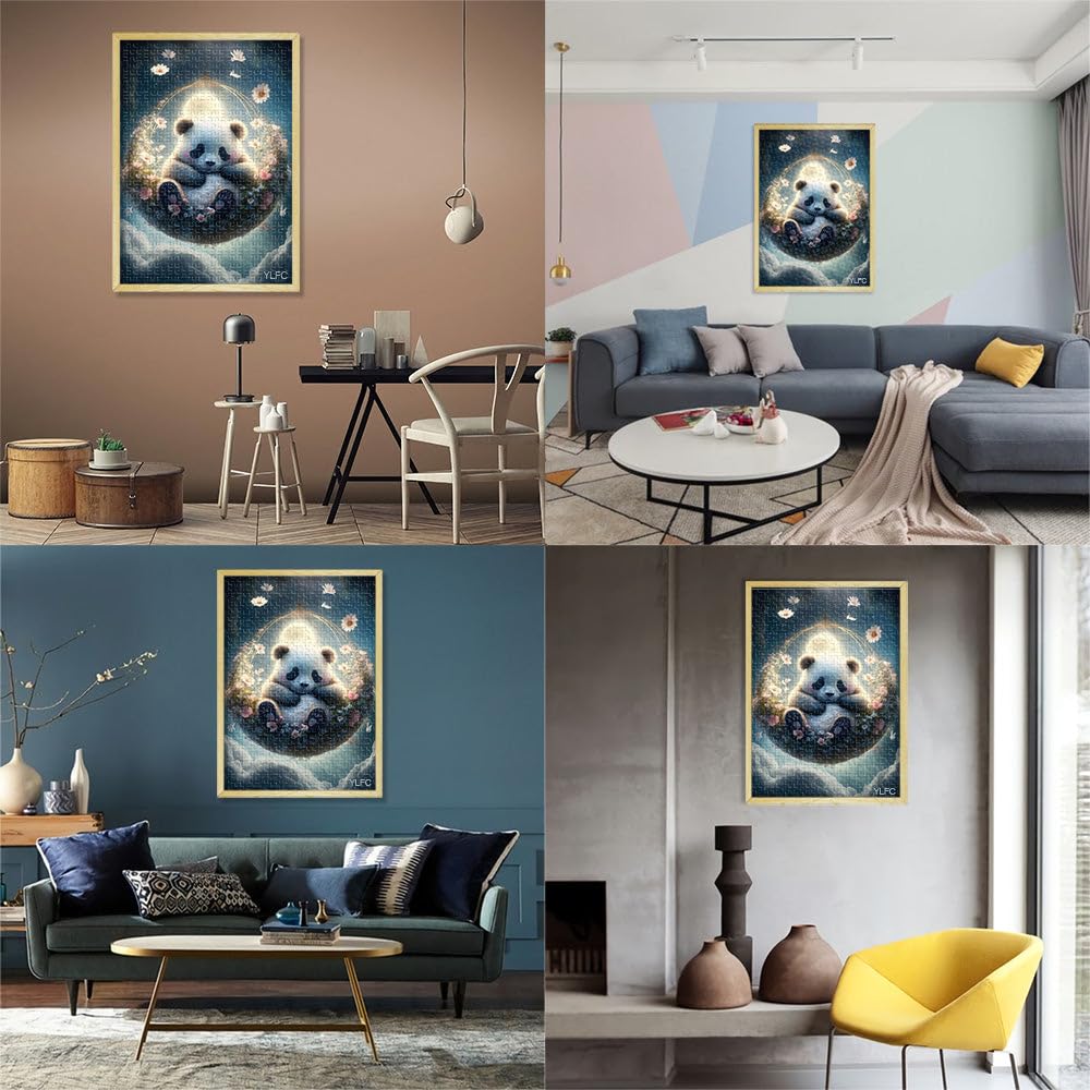 Puzzle 2000 pièces pour Adultes, Jeux éducatifs, bébé Panda, décoration d'intérieur, décoration et Cadeaux Uniques, 27,56 po x 39,37 po