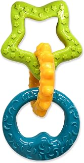 Nylabone Puppy Power Chew Teething Rings Toy - Bacon Flavor Dental Chew for Small Puppies Up to 25 lbs