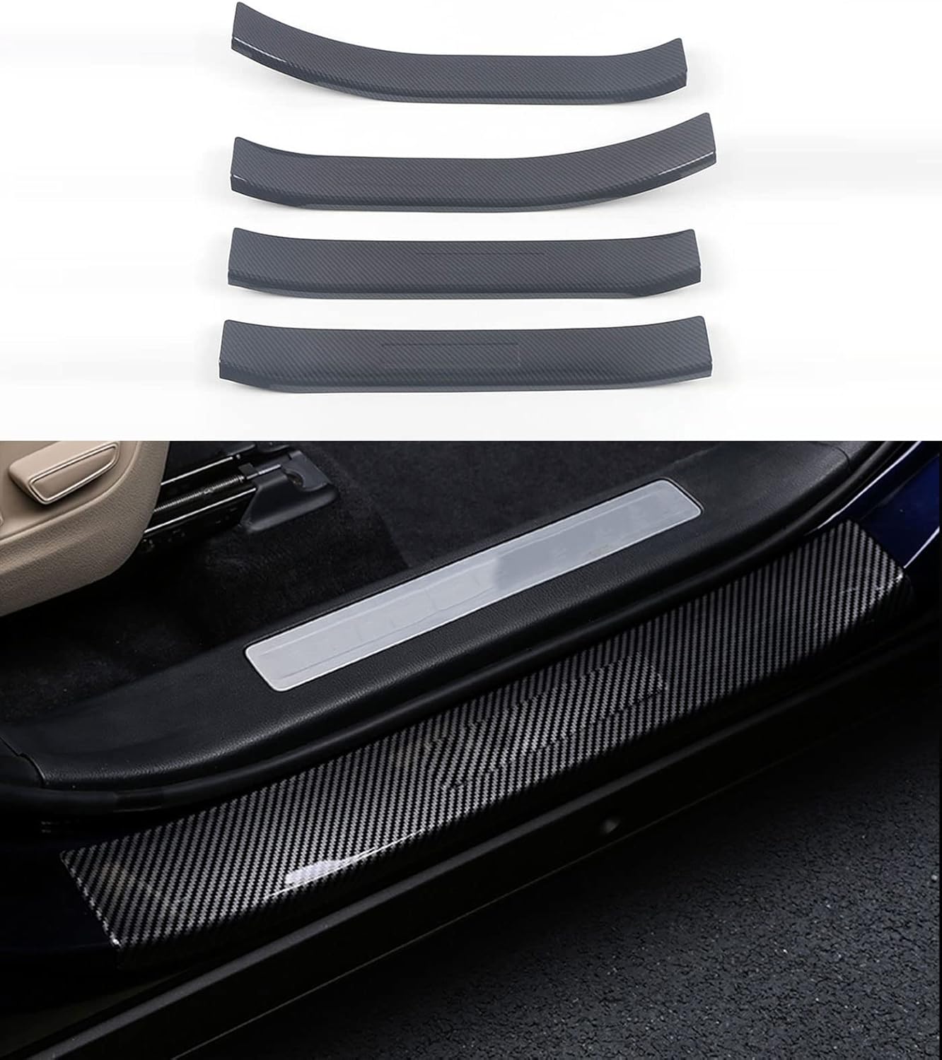 Amazon.com: TUBAIZAI Car Accessories Outer Door Sill Protector Cover ...