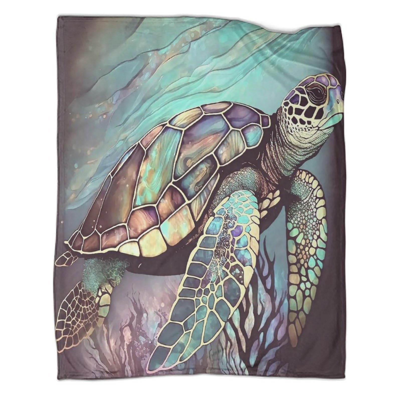 Couverture tortue de mer en flanelle anti-froid pour mieux dormir la nuit