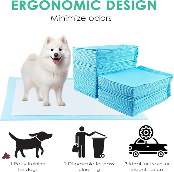 60 Pieces Hygienic Dog Mats, 60 x 90 cm, 5 Layers Leak-proof Design with Quick Drying Surface, Dog Sleeper Mat Pipi Absorbent Hygienic Training - 5