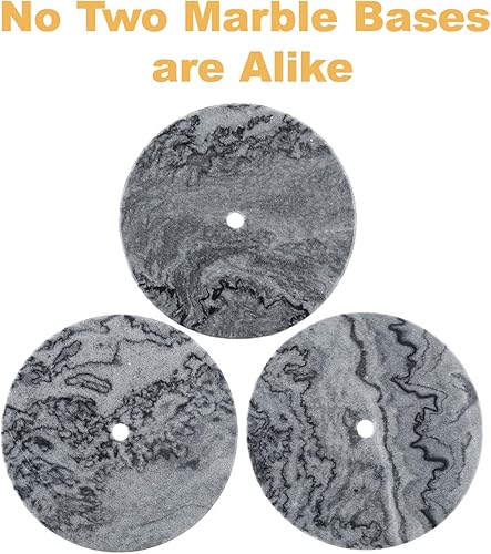 Miniatura 6 de Koville Soporte para toallas de papel de mármol africano, barra de metal de 6 pulgadas, base de mármol pesado, soporte para toallas de papel