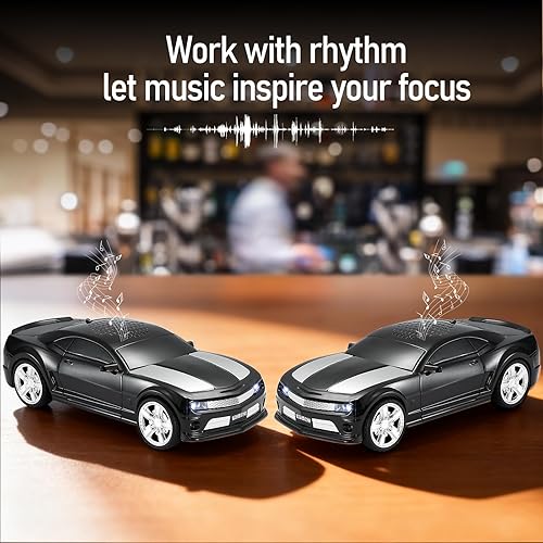 Miniatura 8 de WS-592 Supercar Design Bluetooth Replica Altavoz - Modelo de coche portátil Altavoz inalámbrico con TWS estéreo, radio FM, luces LED de fiesta,