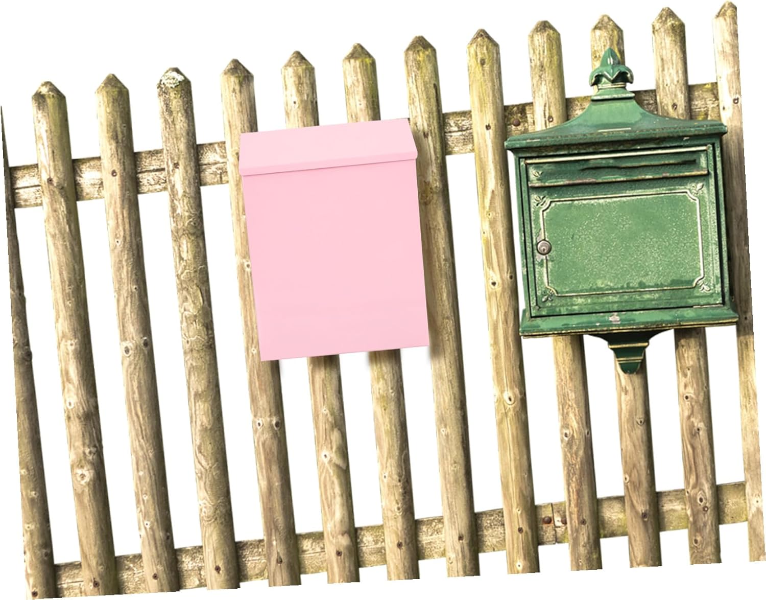 Wall-Mounted Lockable Iron Mailbox with Key Multi-Function Household Suggestion Box for Home Accessory Pink Box Lock Easy Installation