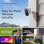 aosu Outdoor Security Cameras Wireless Home Surveillance System with aosuBase, Battery Powered, Cross-Camera Tracking, True 2K HD Color Night Vision, Spotlight, Motion Alert, Easy Setup, 6-Cam-Kit