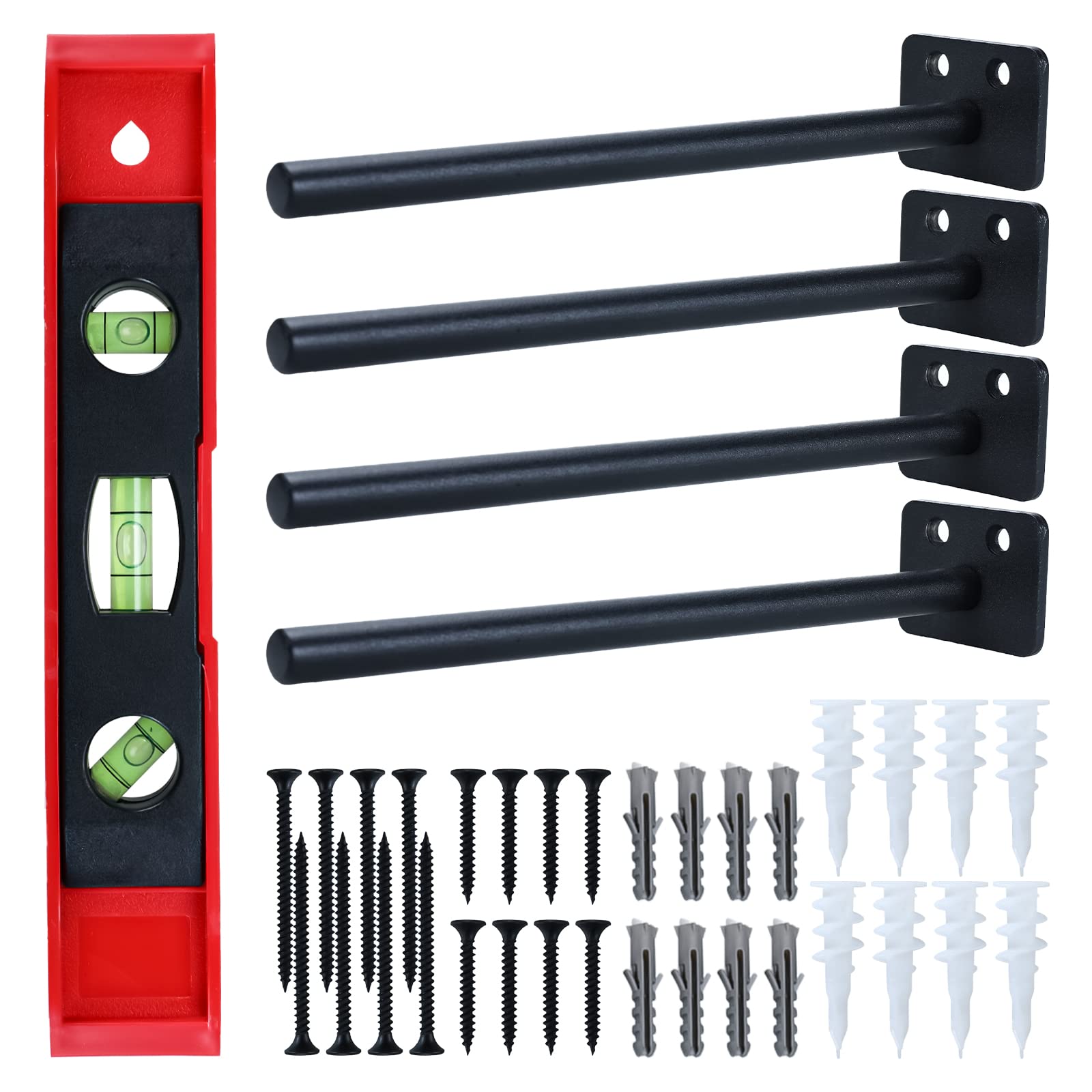 Buy Monogatari 4 Pack 8" Floating Shelf Brackets, Hidden Brackets for