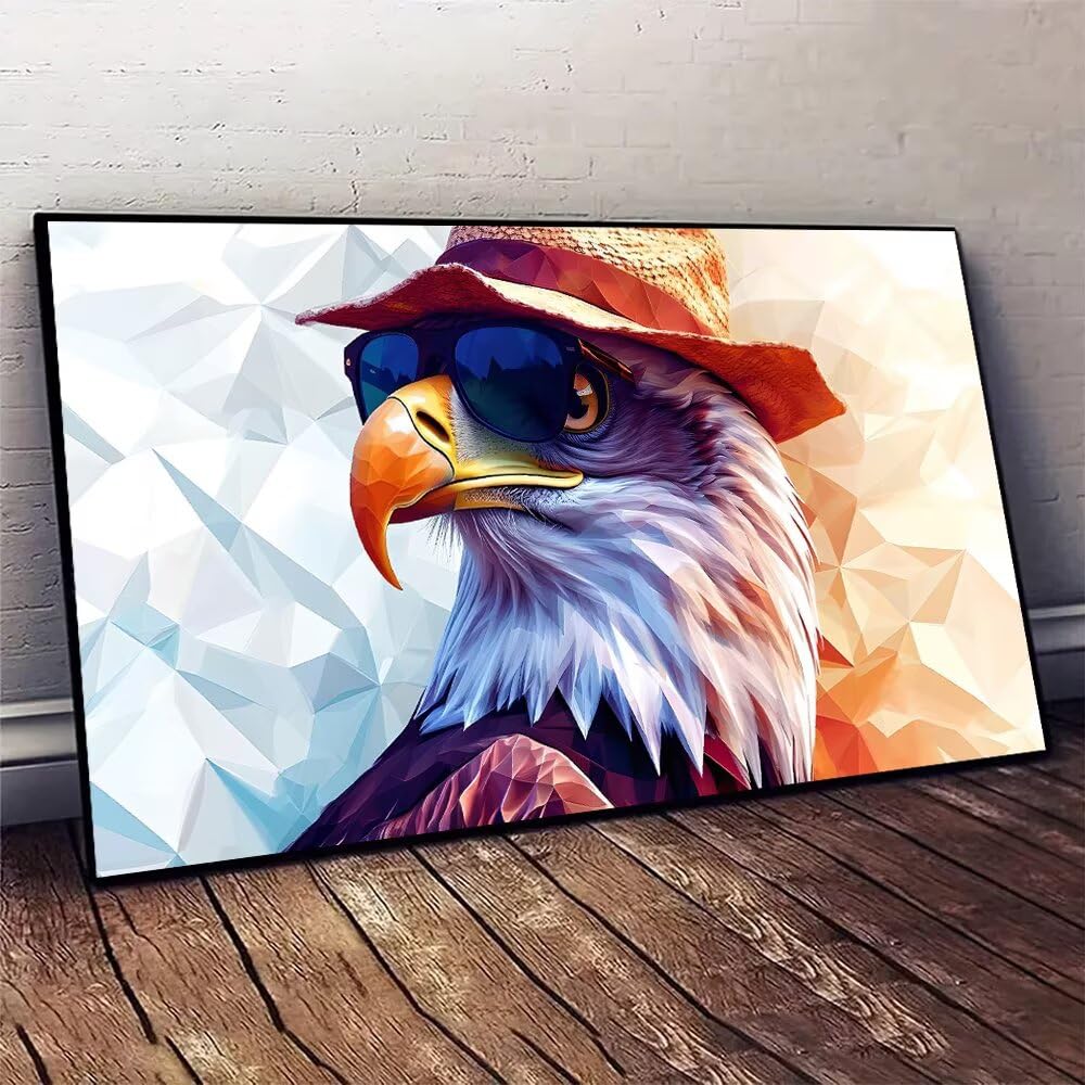 Malowanie po numerach, uroczy orzeł, 70 x 140 cm, do malowania po numerach, dla dorosłych, dla początkujących, rękodzieło dla dorosłych, sztuka, zestaw do malowania akrylowy, dekoracja dla mężczyzny,