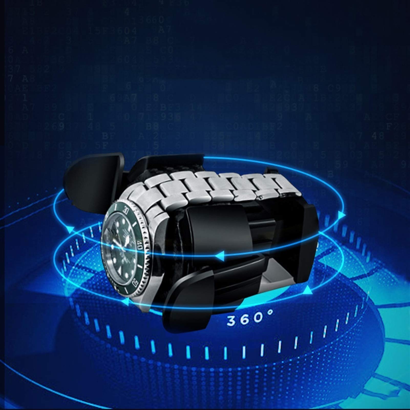 Orologi Auto -tornanti per 3 Orologi per Tutti Gli Orologi Meccanici Automatici con Motore Tranquillo e Luce a LED