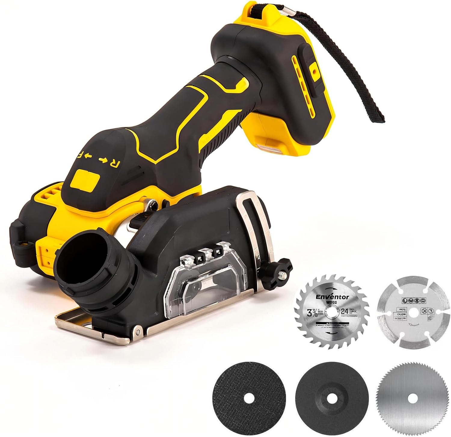 Cordless Cut Off Tool compatible with Dewalt 20V MAX Battery, DEROLT Brushless Rotorazer Saw, Compact Tile Cutter 10,000RPM, 5 Saw 3” Blades for Wood, Metal, Tile and Plastic (Bare Tool Only)
