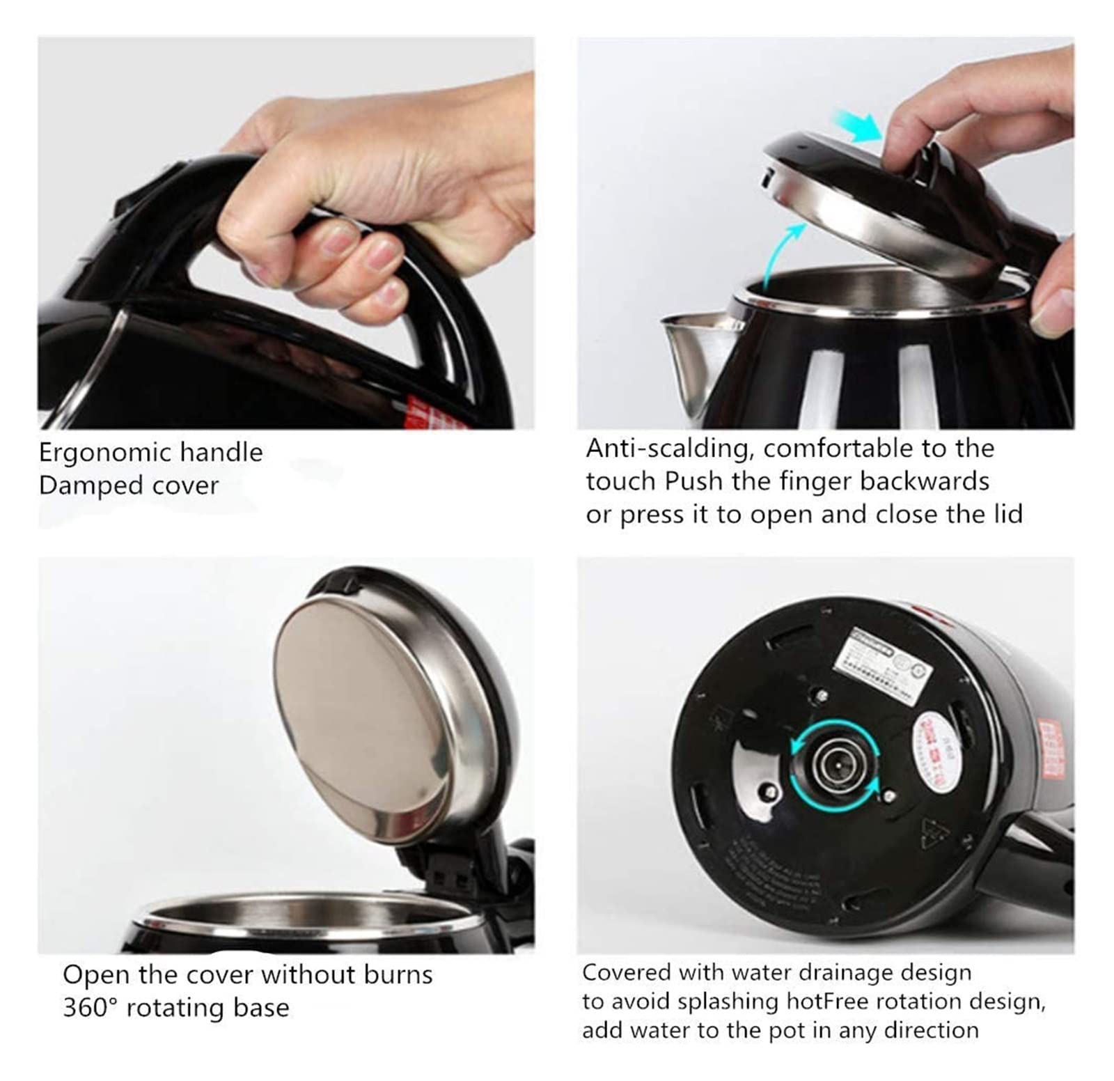 Hervidor eléctrico de café de preparación rápida, hervidor de agua con silbato, autoapagado, autoprotección en seco antiquemaduras, termo de temperatura constante The New