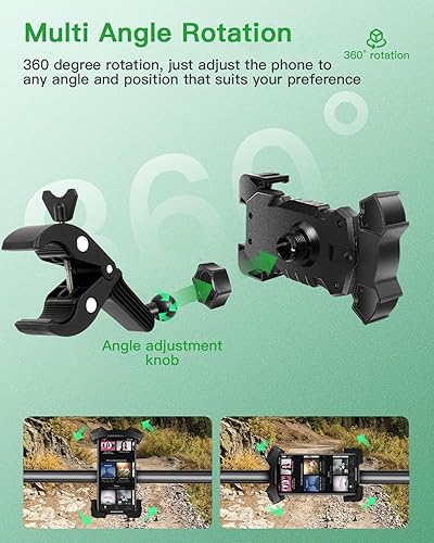 Miniatura 5 de Soporte universal para teléfono para carrito de golf, soporte de teléfono para bicicleta, cochecito, carrito de empuje, barco, automóvil,