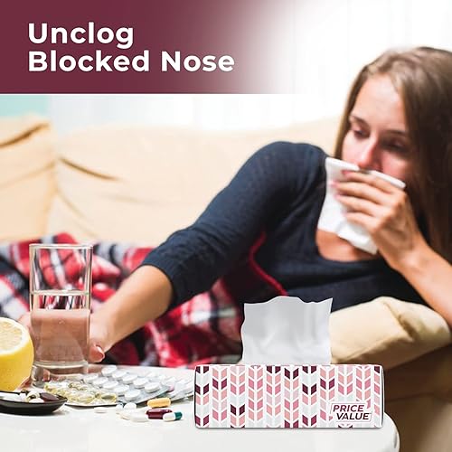 Miniatura 6 de Price Value Pañuelos faciales de alta calidad  8 cajas de 230 pañuelos (7.1 x 7.9 pulgadas) suaves, suaves, duraderas y elegantes cajas de pañuelos