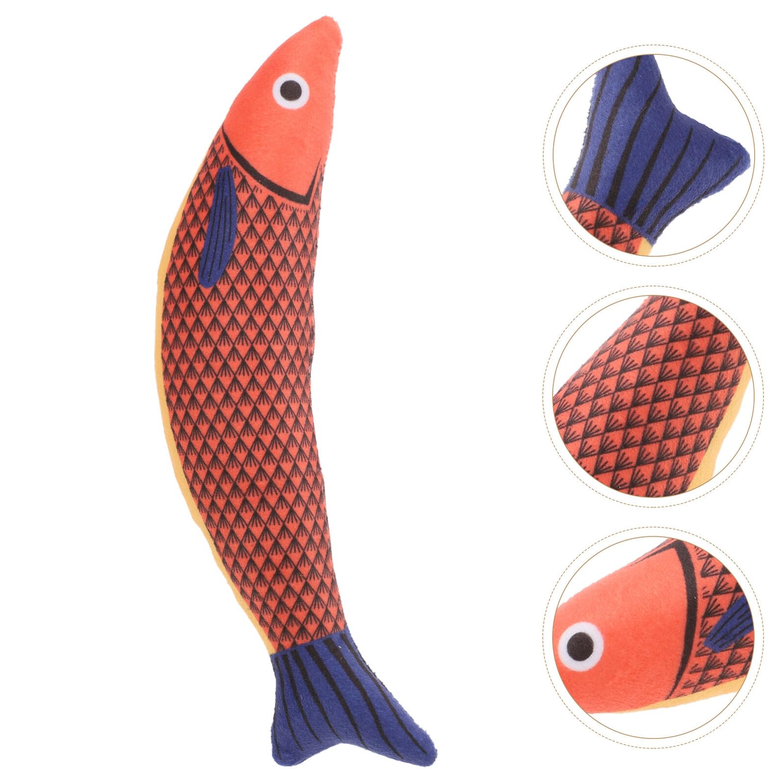 POPETPOP Jouet Chat Peluche Poisson Interactif Herbe à Chat Intégrée
