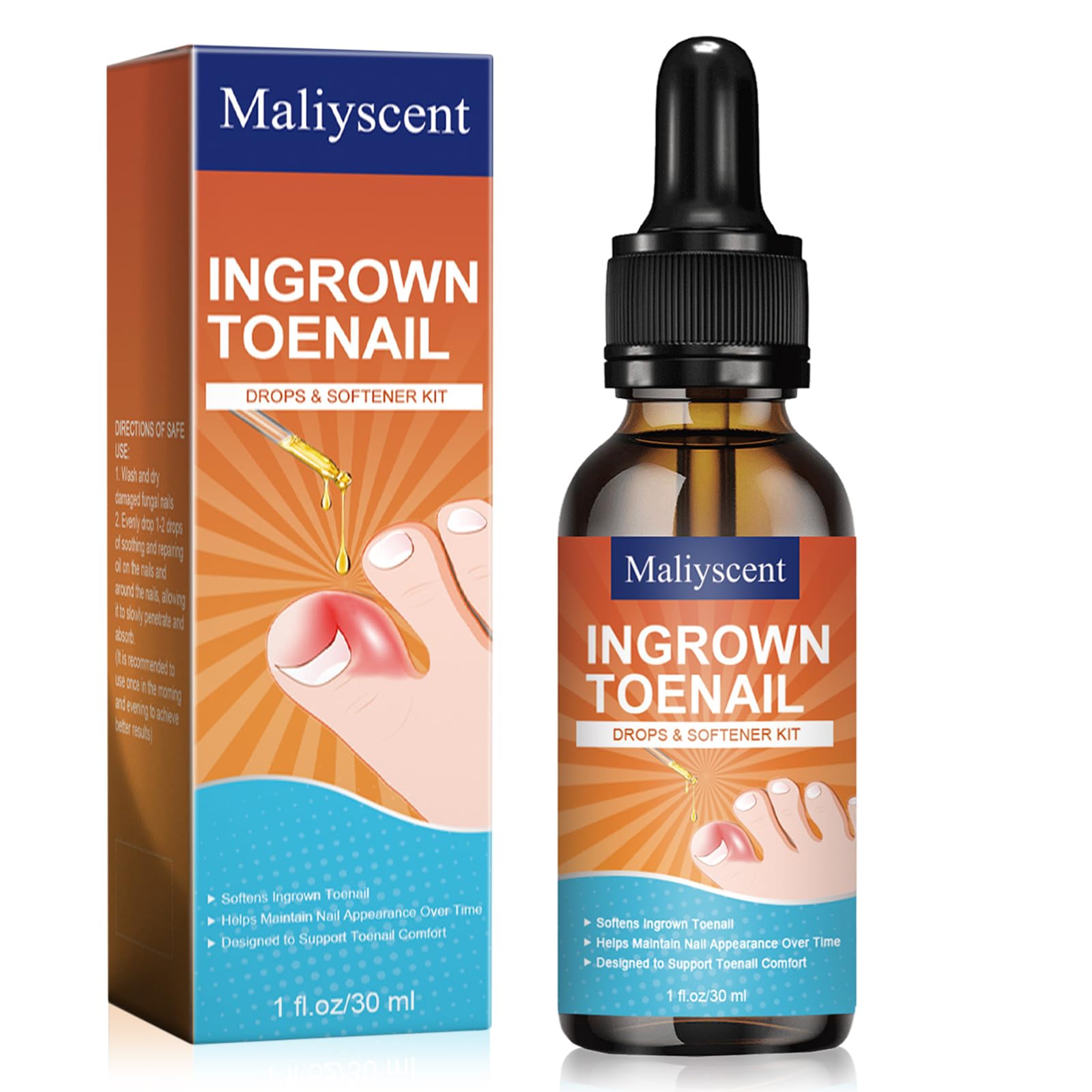 Ingrown Toenail Drop - Ingrown Toenail Pain Reliever and Softener Kit for Men Women Ingrown Toenail Corrector Drops