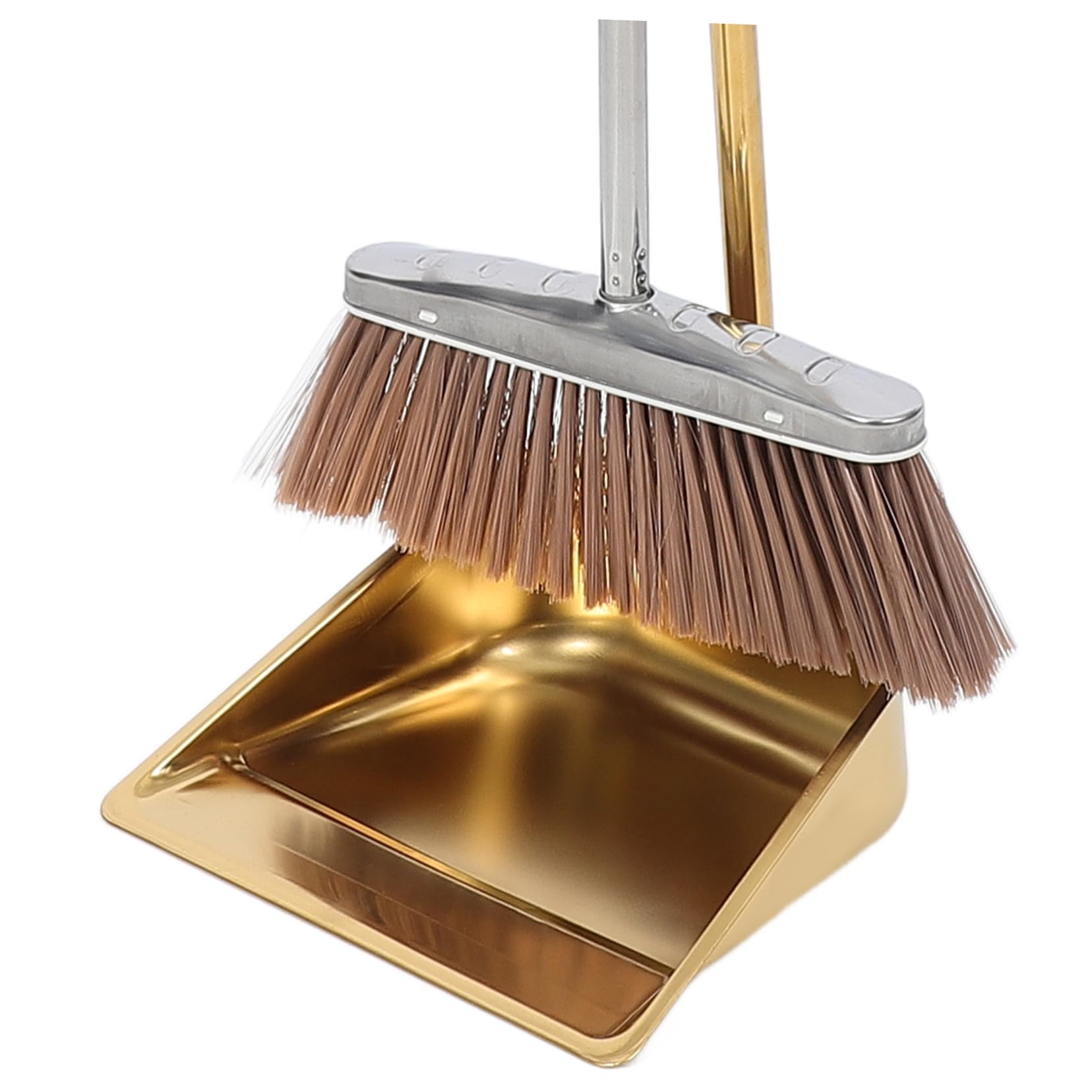BESTOYARD Set Scopina e Paletta in Acciaio Inox Oro, Robusto