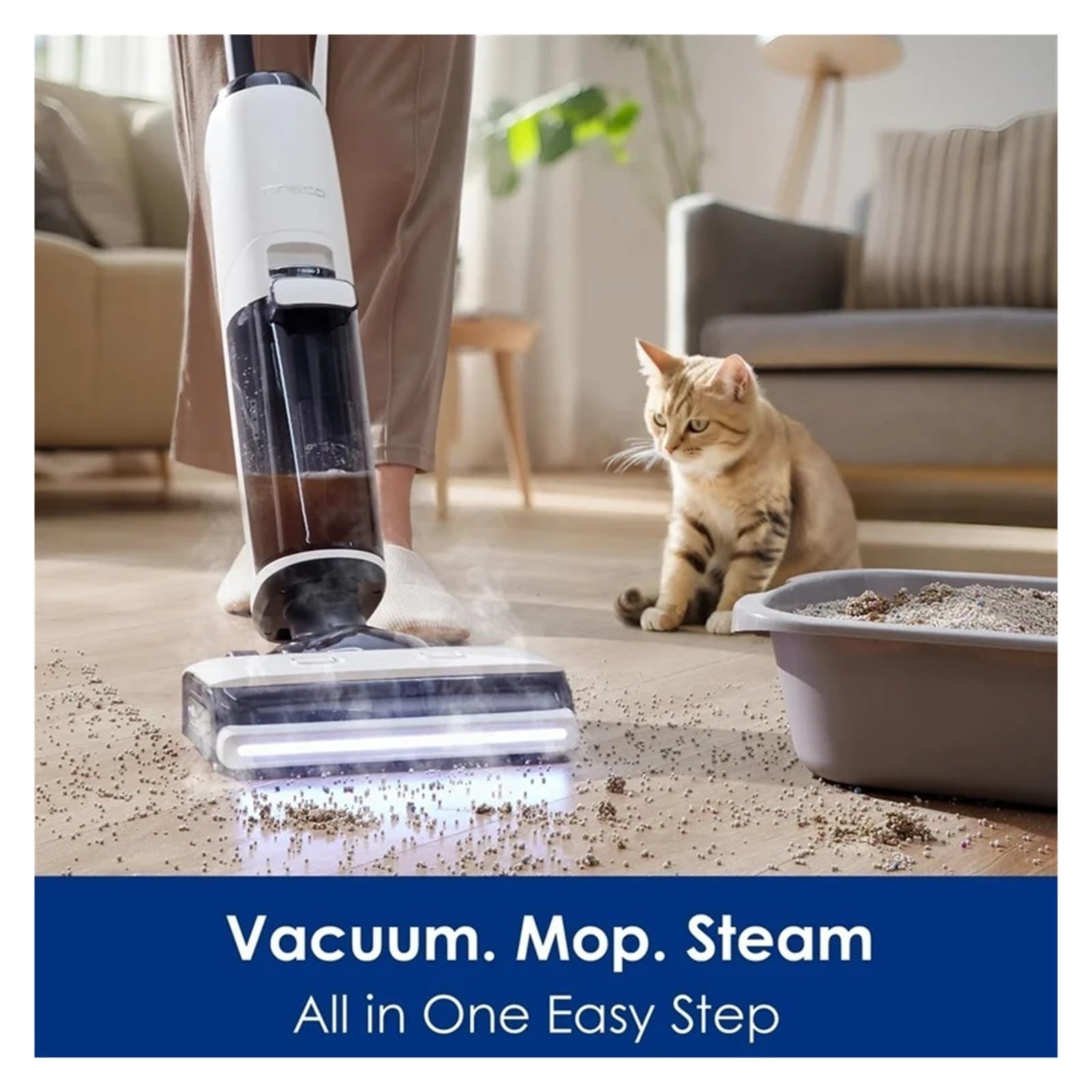 Compatible con Tineco, Floor ONE S7 STEAM, aspiradora inteligente y lavadora con tanque de agua húmeda y seca con piezas de limpieza a vapor (base de carga)
