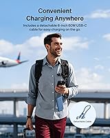 Vista 5 de Belkin Cargador Portátil, Batería Externa USB-C de 20,000mAh con 2 Puertos USB-C y 1 Puerto A, Pantalla Digital de Batería, Carga de 20W - iPhone