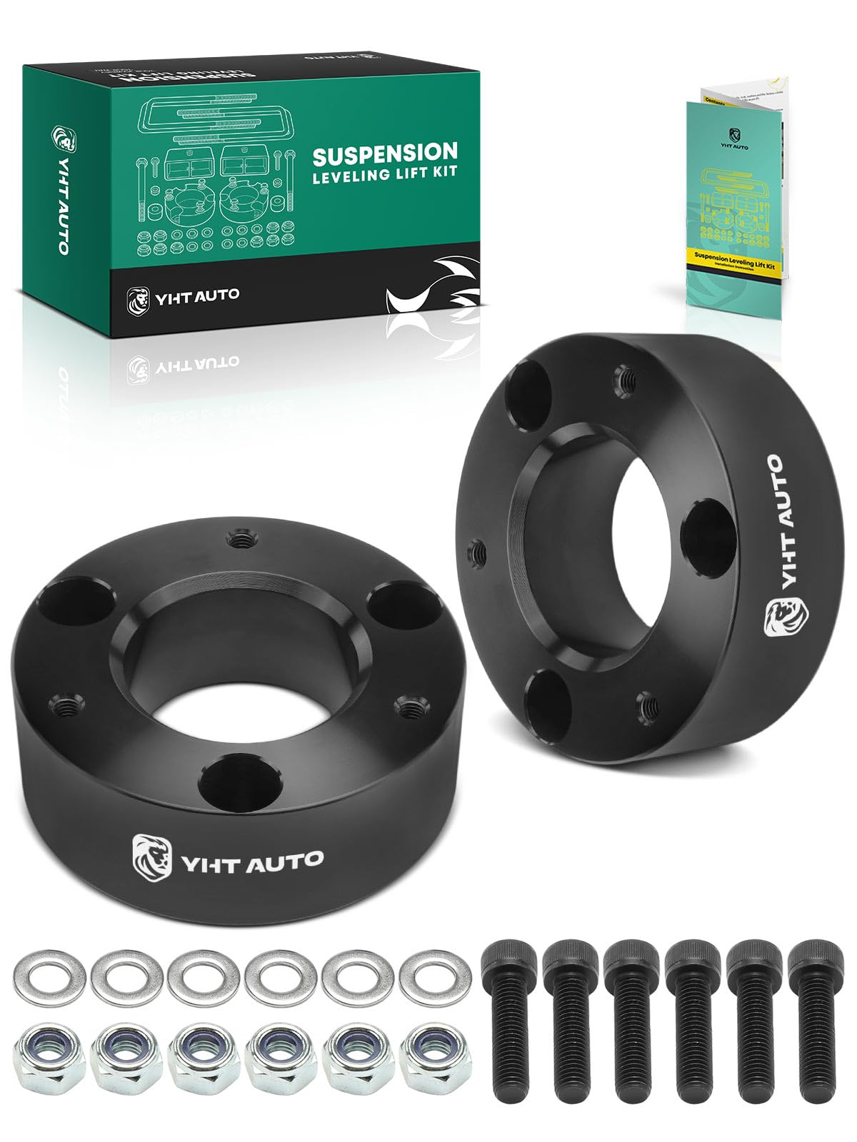 Photo 1 of YHTAUTO 3 Inch Front Leveling Lift Kit Fit 07-24 Chevy Silverado 1500, Tahoe, Avalanche, Suburban, GMC Sierra Yukon XL | RWD/4WD | Spacers Raise the Front By 3 Inch | 2PCS Suspension Leveling Kit